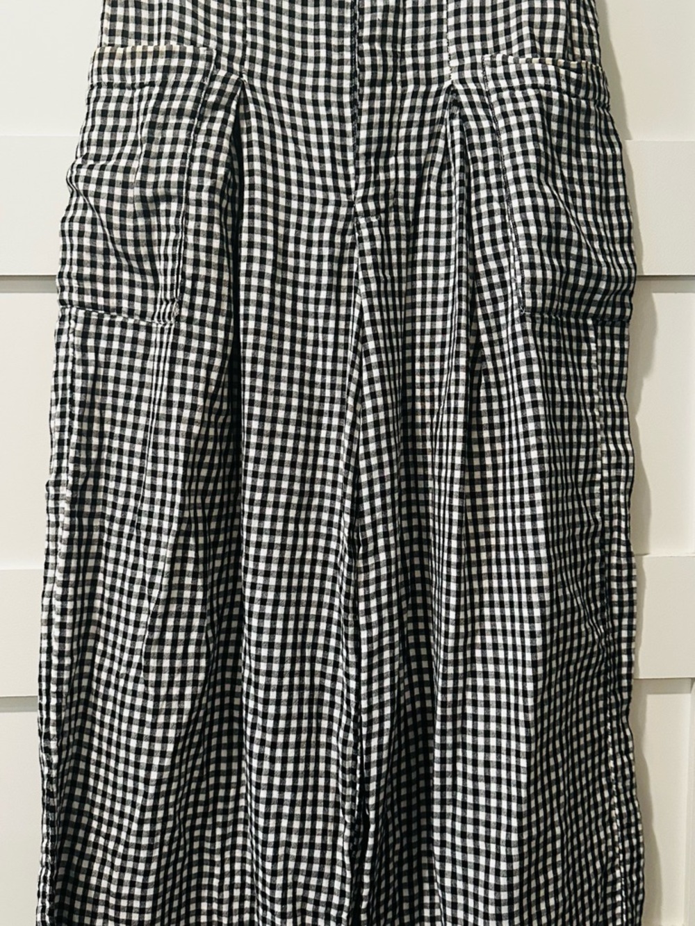 Free People Wide-Leg Gingham Cargo Pants - Picture 3 of 6